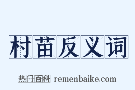 村苗反义词是什么意思的图片